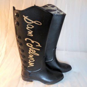 Sam Edelman Xenia stylish Black Rubber boots